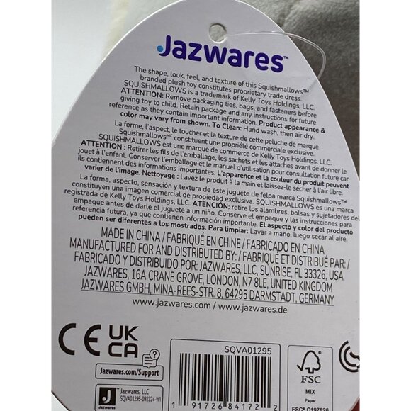 Squishmallows  Valentines Bunny Plush With Heart Accents & Bow Tie Headband - Picture 13 of 13